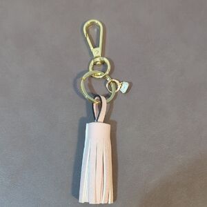 Tassel Purse Charm Keychain Clip Kitty Cat Gold Soft Pink NEW